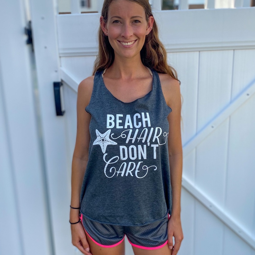 Beach hair don't care tank